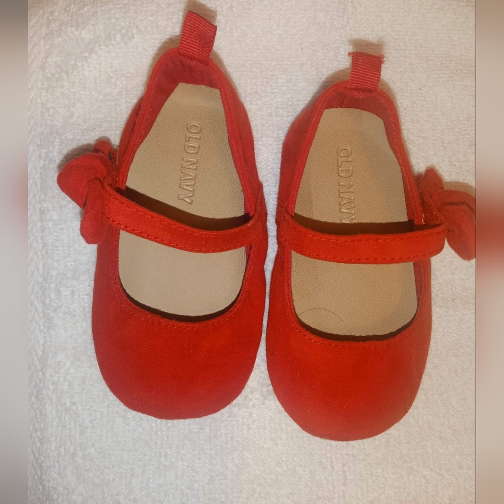 Old Navy Red Bow-Ballet Mary Janes